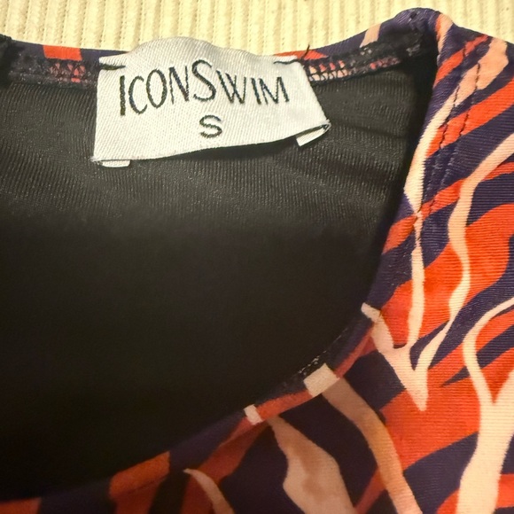 Icon Swim Orange and Red Asymmetrical Cut Out Swimsuit - Picture 6 of 8